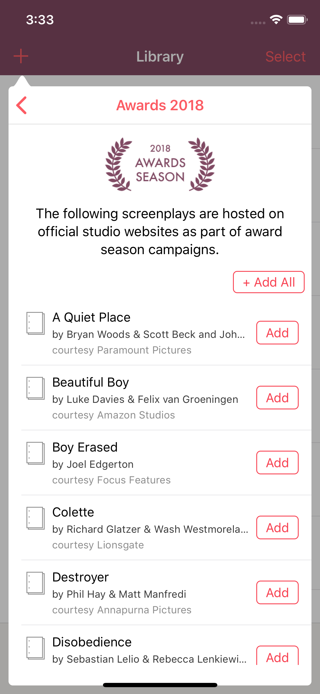 For Your Consideration